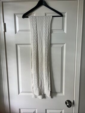 Talbots Cream Cable Knit Scarf